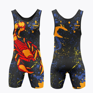 Custom Sublimation Wrestling Singlets Men's Custom Wrestling Singlets Pakistan Made High Quality Wrestling Singlets Breathable - Product Image 2
