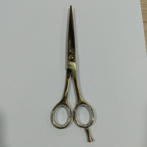 Ciseaux de barbier dorés 6,5 pouces en acier inoxydable, écologiques, réutilisables pour la coupe de cheveux, utilisation en salon et spa, haute qualité - Product Image 2