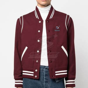 Veste Letterman pour homme, coupe slim, tendance, décontractée, chaude et confortable, vêtement d'extérieur - Product Image 3