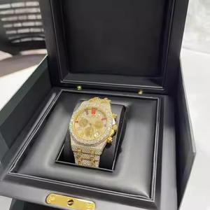 Reloj de Diamante Moissanite de Primera Calidad para Hombre, Acero Inoxidable, Resistente al Agua, Luminoso, Disponible en Tamaños Personalizados - Product Image 4