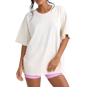 Nouveaux T-shirts Oversize Femme à Prix Abordable - Personnalisables, Haut de Gamme, 100% Coton, Tops d'Été Amples et Respirants, Coupe Longue Mi-longue - Product Image 1