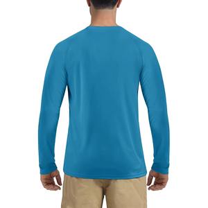 เสื้อแรชการ์ดแขนยาวผู้ชาย แห้งเร็ว โพลีเอสเตอร์ สีฟ้า ไซส์ผู้ใหญ่ - Product Image 4