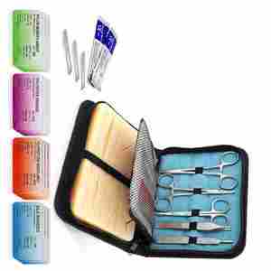 Suture Practice Kit for Medical Students-Instrument Set with Manual <b>Tools</b> and Large <b>Silicone</b> Suture Pad - Product Image 2