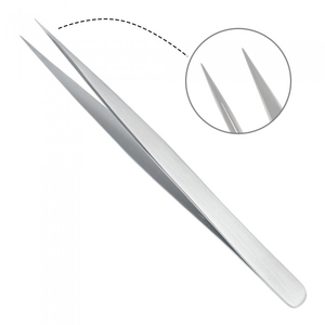 Pince à épiler professionnelle en acier inoxydable pour extensions de cils, outils de maquillage courbés et droits, 1 pièce - Product Image 1