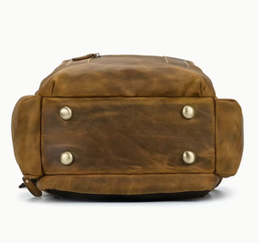 Mochila de Cuero Crazy Horse Vintage, Gran Capacidad, Impermeable, para Portátil, con Cierre, para Viajes y Negocios, para Hombre - Product Image 2