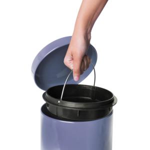 Poubelle Excelsa Dustbin Cleany Iron 5 Lt Grise à ouverture par pédale - Product Image 4