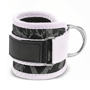 Sangle de cheville réglable en cuir rembourré pour machine à câble de gym, entraînement de fessiers et de jambes (kickback), anneau en D haute résistance - Product Image 4