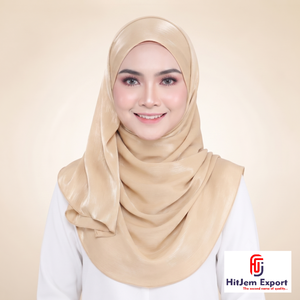 Custom Square Zimmy Choo Plain Hijab Solid Color Peach Skin Friendly <b>Silk</b> Feel <b>Head</b> <b>Wrap</b> OEM ODM Textile Manufacturer - Product Image 1