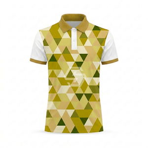 Nouveauté - Polo pour homme en polyester et élasthanne, logo personnalisé, été, évacuation de l'humidité, séchage rapide, impression par sublimation, chemise de golf - Product Image 1