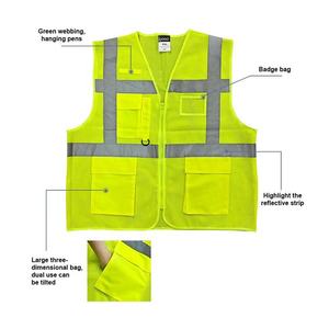 เสื้อกั๊กสะท้อนแสงสำหรับผู้ชาย ทนทาน ระบายอากาศได้ดี น้ำหนักเบา มองเห็นได้ชัดเจน เหมาะสำหรับงานอุตสาหกรรม งานซ่อมบำรุง และความปลอดภัยในการจราจร - Product Image 5
