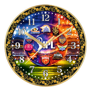 Reloj de Pared con Impresión Personalizada Inspirado en IPL - Regalo Perfecto para Amantes del Cricket, Día de la Madre y Navidad - Product Image 1
