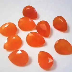 Piedras Preciosas Sueltas de Cornalina Natural de Alta Calidad, Corte Pera Facetado de 7x10 mm, Pulido a Mano, Precio Accesible, Proveedor Mayorista - Product Image 1