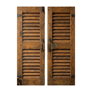 Custom Made Solid Wood Louvered <b>Doors</b> <b>Rustic</b> Modern Style with Natural Grain Finish for Interior Space Decoration - Product Image 1
