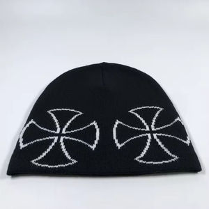 Bonnet unisexe en tricot jacquard couleur unie 100 % acrylique, chaud pour l'hiver, style décontracté Apparelzest, pour adultes, tour de tête 56-58 cm - Product Image 3