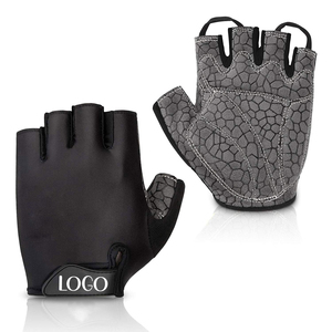 High Quality <b>Mesh</b> Polyester Half Finger Weight Lifting Workout Exercise Custom Anti-slip Finger Slits Unisex Cycling Gym Sports - Product Image 2