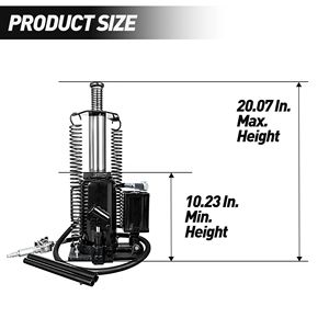 20 Ton/40000 LBS Air Jack idraulico da 10.23 20.07 pollici di sollevamento pompa manuale per Auto pick-up RV riparazione Auto - Product Image 6