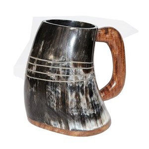 ZNZ CRAFT ZNZ-HM-305 Tasse à bière et à vin en corne de buffle écologique style Viking, tasses à café personnalisées en corne, prix bas pour les fêtes - Product Image 5