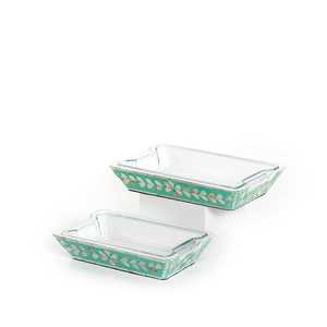 Plateau de service rectangulaire en nacre au design unique avec assiettes à thé, écologique, compatible lave-vaisselle, pour usage domestique - Product Image 4
