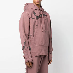 Sudadera con Capucha Oversize de Algodón para Hombre, Estilo Vintage, con Logotipo Personalizado, Diseño de Salpicaduras de Pintura Verde, Efecto Desgastado - Product Image 4