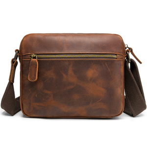 Vintage Crazy Horse Leather Mens Crossbody Bag Women Handbag Small Messenger Bag Laptop <b>Briefcases</b> - Product Image 2