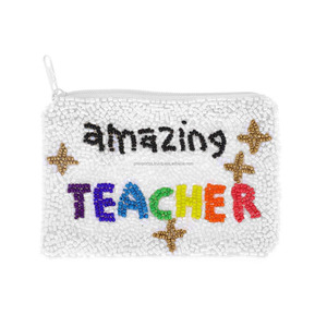 Bolso de fiesta personalizado unisex con cremallera, bordado estilo vaquero, con cuentas de turquesa hechas a mano, correa de cadena antirrobo y diseño de sombrero de vaquero. - Product Image 4