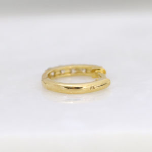 Pendientes de Aro Minimalistas de Oro Amarillo Sólido de 14K con Diamante Cultivado en Laboratorio de 0.30ct, Joyería Elegante para Uso Diario, Regalo para Fiestas - Product Image 6