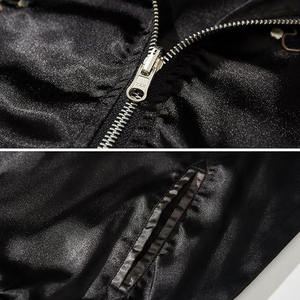 Fully Embroidered Streetwear Satin <b>Varsity</b> <b>Jacket</b> for <b>Men</b> Stand Collar Outerwear Winter Polyester Satin <b>Bomber</b> <b>Varsity</b> <b>Jackets</b> - Product Image 6