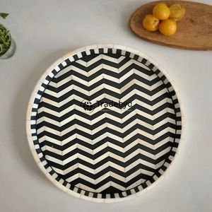 Bandeja Moderna Hecha a Mano con Incrustaciones de Hueso, Calidad Premium, Móvil, Decorativa, Disponible en Diferentes Tamaños y Formas - Product Image 2
