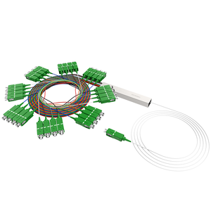 สายไฟเบอร์ออปติก LSZH ความยาว 1 เมตร 1 เข้า 32 ออก ขนาด 0.9 มม. G657A PLC Splitter SC APC พร้อมท่อเหล็ก - Product Image 1