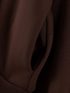 Sweat à capuche zippé décontracté personnalisé pour femme, couleur unie, avec poche, épais, fermeture éclair intégrale, vente en gros - Product Image 3