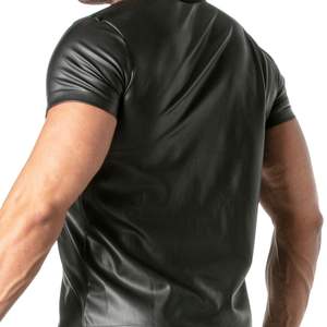 Pantalones Cortos Formales con Capucha y Estampado Animal de Cuero para Hombre, Negros y Rojos, Brillantes, Ajustados, para Fiesta - Product Image 6