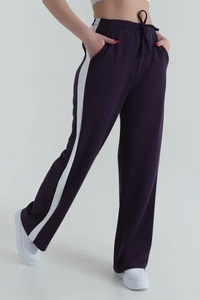 EVERGLOW Women's Mid Waist Straight Pants 100% Silk <b>Canvas</b> Fabric Breathable Eco-Friendly Waterproof Drawstring Closure Full ODM - Product Image 3
