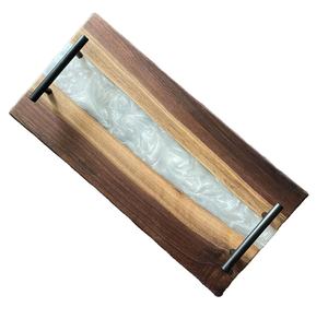 High Quality Epoxy Resin Wood Serving <b>Tray</b> Professional Manufacturer's Storage <b>Trays</b> for Kitchen Food Fruit Tools <b>Party</b> Use - Product Image 1