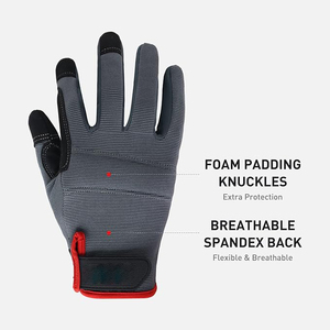 Ergonomic Fit Ventilation Panels Stretch Fabric Repair Technician Hand Protection Mittens Custom Made Mechanic <b>Gloves</b> For Unisex - Product Image 2