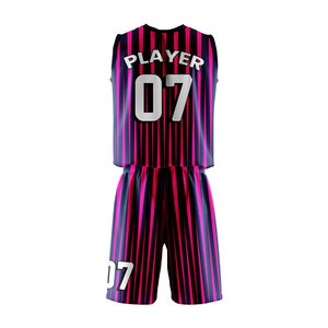 Maillots de basket sans manches pour hommes, col en V, avec logo imprimé par sublimation personnalisée, fermeture à enfiler, tissu en maille 100% polyester - Product Image 6