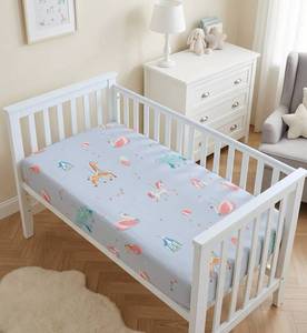 Drap-housse personnalisé pour berceau de bébé scandinave avec imprimé animal 200TC, style dessin animé toutes saisons - Literie - Product Image 6