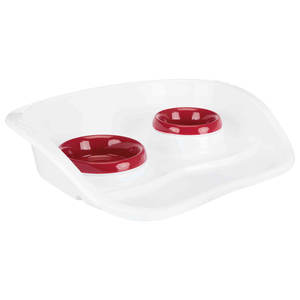 Set di Ciotole e Mangiatoie in Plastica per Animali Domestici 46x11x30 cm, Capacità 0,25l/0,3l - Product Image 5