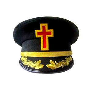 Gorra de Lujo de los Caballeros Templarios Antiguos con Diseño de Vinilo Bordado a Mano - Product Image 1