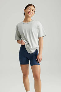 Camiseta Lisa para Mujer, Tops de Algodón de Verano, Colores Sólidos, Estilo Nuevo, Camiseta Deportiva Informal de Diseñador, Camiseta de Marca para Mujer - Product Image 3