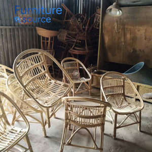 Sillón de Ratán Impermeable, Cómodo y Ligero, con Marco de Bambú Natural, Diseño Tropical de Espuma, para Comedor, Hotel, Resort, Villa, Patio - Product Image 4