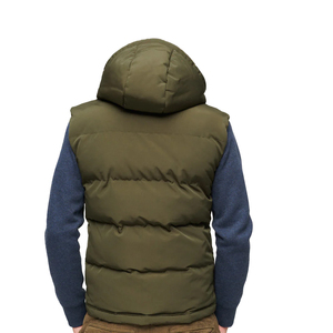 Chaleco acolchado sin mangas con capucha para hombre, con cremallera, logotipo personalizado, cálido, cortavientos, acolchado, en oferta. - Product Image 6