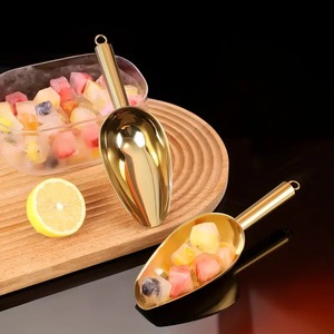 Cuillère à glace en métal doré de luxe, cuillère à glace en acier inoxydable de qualité supérieure, cuillère à glace professionnelle pour bar, cuisine, restaurant, restauration - Product Image 5