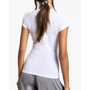 T-shirt personnalisé à manches courtes coupe ajustée avec imprimé en relief pour femme, idéal pour le sport – Meilleure vente en gros pour l'été - Product Image 2