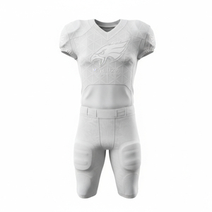 Ensemble complet de maillot et pantalon de football américain personnalisé, sublimation intégrale, respirant, pour jeunes et adultes, idéal pour l'entraînement et les matchs. - Product Image 1
