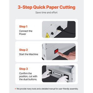 Taglierina Elettrica Professionale da 300W per Carta, Larghezza di Taglio 11.8/330 mm, Spessore di Taglio 1.5/38 mm, Prodotto ad Alte Prestazioni - Product Image 6