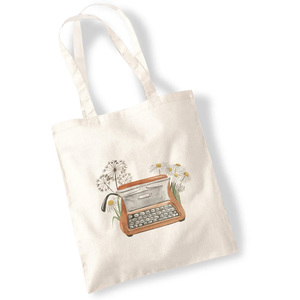 Sac de courses réutilisable avec motif imprimé et poignées, sac fourre-tout en toile personnalisé, sac de courses réutilisable - Product Image 2