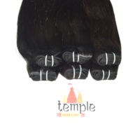 Extensions de cheveux 100% naturels indiens vierges Remy, à double trame machine, coupés droit, pointes épaisses