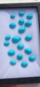 Turquesa Natural Cabujón, Piedras Preciosas Sueltas, Piedras Pulidas Azules para Joyería, Anillos, Colgantes, Proveedor Mayorista B2B a Granel - Product Image 2