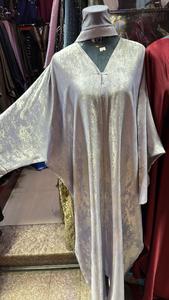 New 2026 Selling Kaftan Abaya Handmade Turkish Floor Length Long Sleeve V Neck Polyester Regular Fit Casual Evening Party <b>Flared</b> - Product Image 3