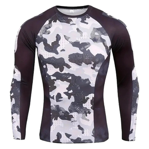 Wholesale 2026 Men's Full Sleeve Compression Rash Guard Set Camouflage Print Quick Dry Gym Fitness Wear - Product Image 2